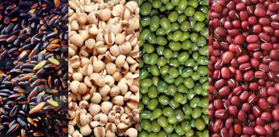 Gạo lứt, đậu đỏ, đậu xanh, đậu đen rất tốt cho người bệnh thủy đậu