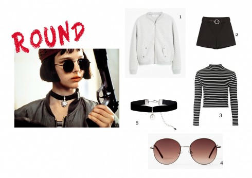 1-Áo khoác bomber khỏe khoắn, 2-quần shorts lưng cao, 3-Áo thun hơi hướng thập niên 90, 5-Mắt kính gọng tròn và 6-Vòng cổ choker là sáu item căn bản để "hồi sinh" phong cách làm say mê văn hóa thời trang giới trẻ một thời.