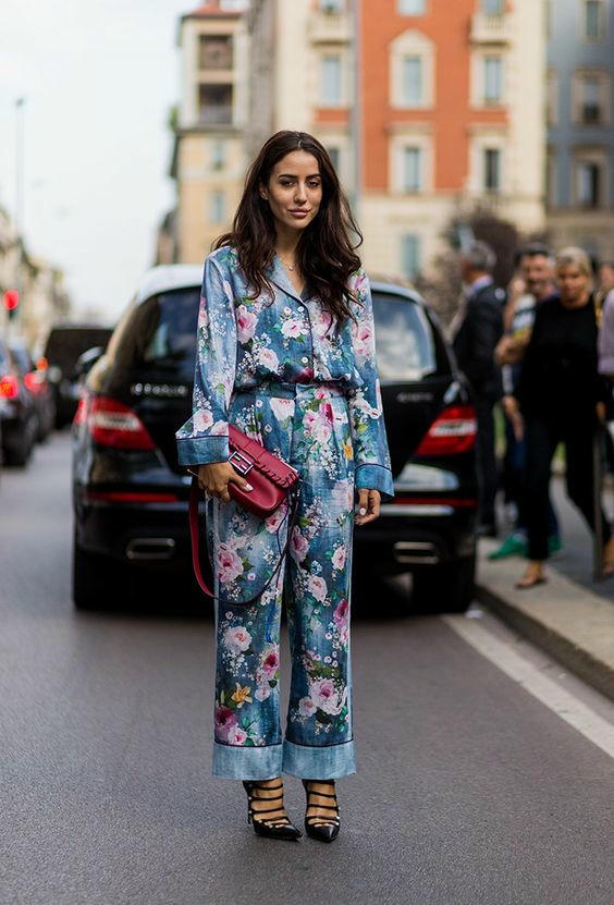 set đồ thời trang họa tiết pyjama