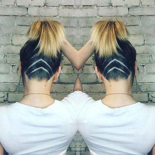 'Hết hồn' với mốt cạo tóc gáy làm đẹp của phái nữ 9