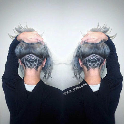 'Hết hồn' với mốt cạo tóc gáy làm đẹp của phái nữ 7