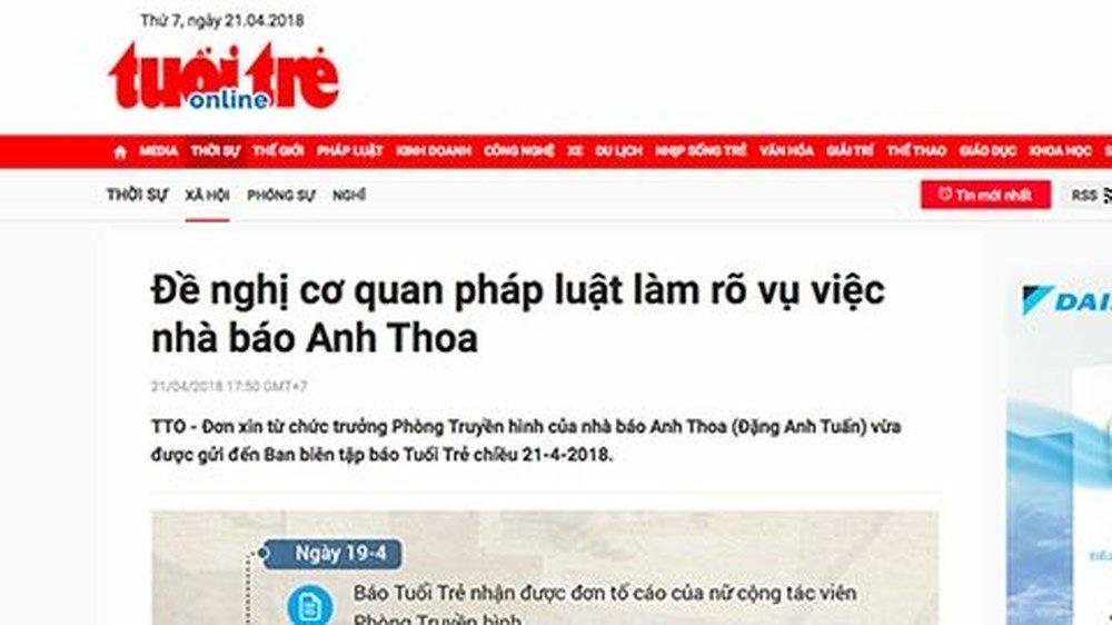 {title} xâm hại tình dục,hiếp dâm,nhà báo,Anh Thoa,báo Tuổi Trẻ