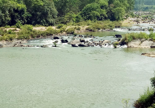 Khu sông hai nạn nhân đuối nước. Ảnh: Đắc Thành.