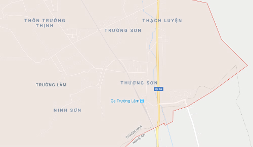 Vị trí nơi xảy ra tại nạn gần ga Trường Lâm.