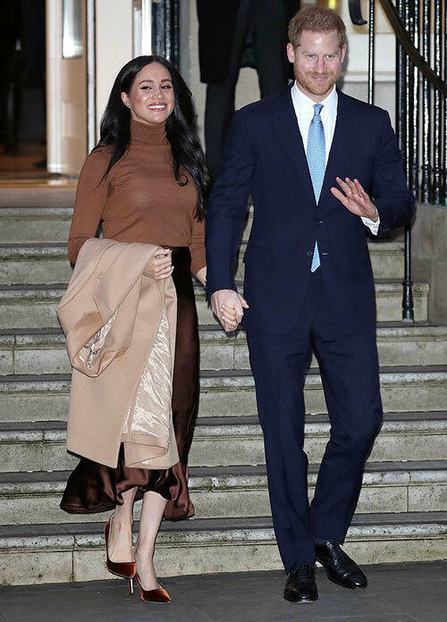 Vợ chồng Harry - Meghan thăm Canada House hôm 7/1 - nhiệm vụ hoàng gia được coi là cuối cùng của họ. Ảnh: GC Images.