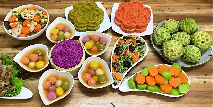 Mâm cỗ cúng Rằm tháng Bảy theo tư vấn của nghệ nhân