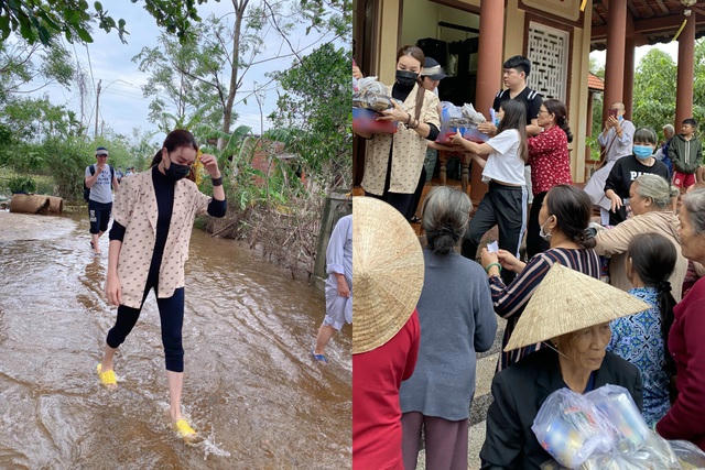 Kỳ Duyên an toàn sau sự cố lật thuyền cứu trợ, cảnh báo cách giữ tính mạng - 6