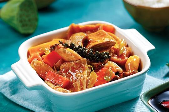 Sườn chay kho đậu phụ