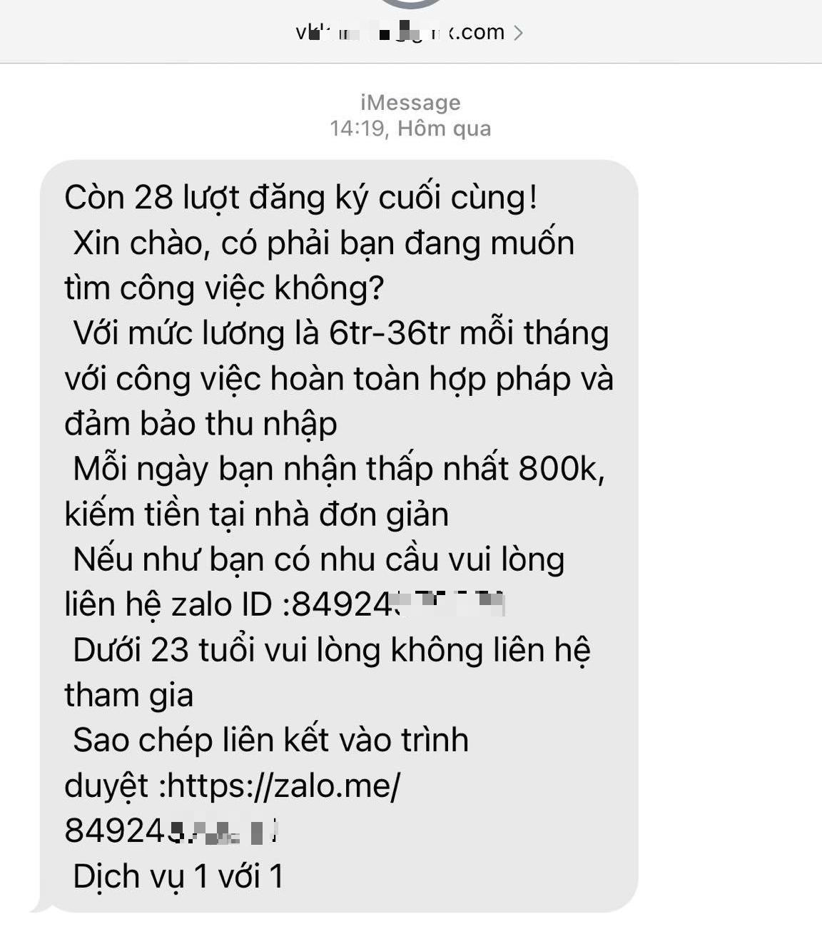Lừa đảo tìm việc làm gia tăng dịp cận Tết - Ảnh 3.