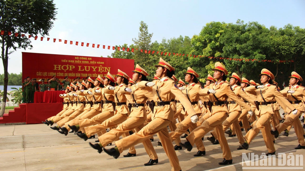 [Ảnh] Lực lượng vũ trang hăng say luyện tập diễu binh, diễu hành chào mừng Chiến thắng 30/4 ảnh 7