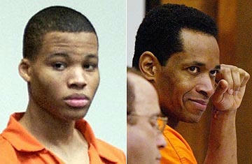 Lee Boyd Malvo (trái) và John Allen Muhammad