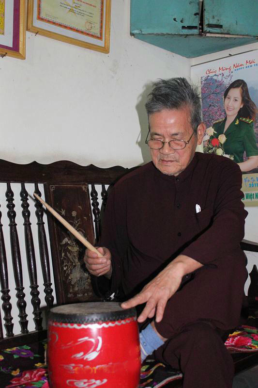 Ở đất Lỗ Khê, Nghệ nhân Hoàng Kỷ được mệnh danh là “đệ nhất trống chầu”