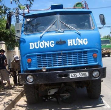 Hiện trường vụ tai nạn.