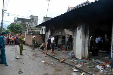 Hiện trường vụ việc sáng nay.