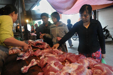 Đến thời điểm này giá xuất chuồng đã giảm từ 20-24% nhưng ngoài chợ chỉ giảm khoảng 15%. Ảnh minh họa nguồn Internet