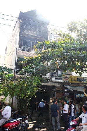 Hiện trường vụ cháy.