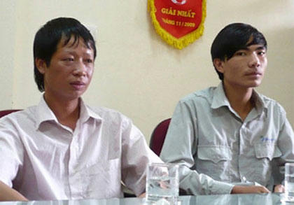 Lái xe Long và phụ xe Thanh