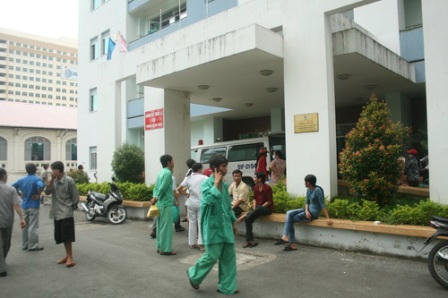 Nơi chị Thoa nhảy lầu tự tử.