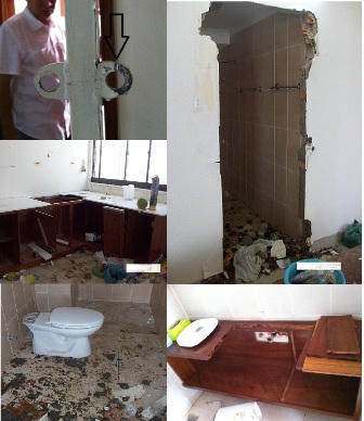 Quang cảnh hoang tàn trong nhà ông Bình - bà Loan.