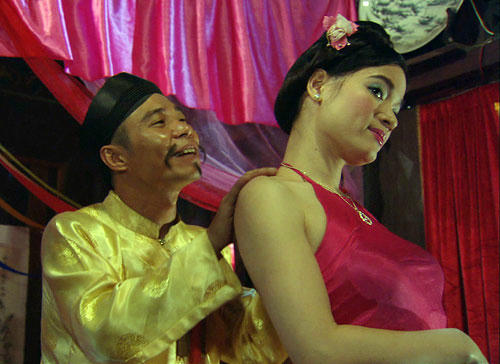 Nghệ sỹ Thu Hằng trông trẻ hơn nhiều so với tuổi 38 của mình.