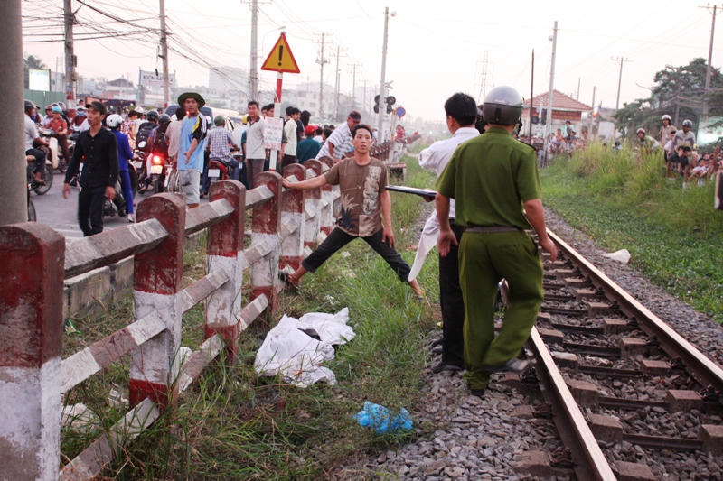 Hiện trường xảy ra vụ tai nạn đường sắt