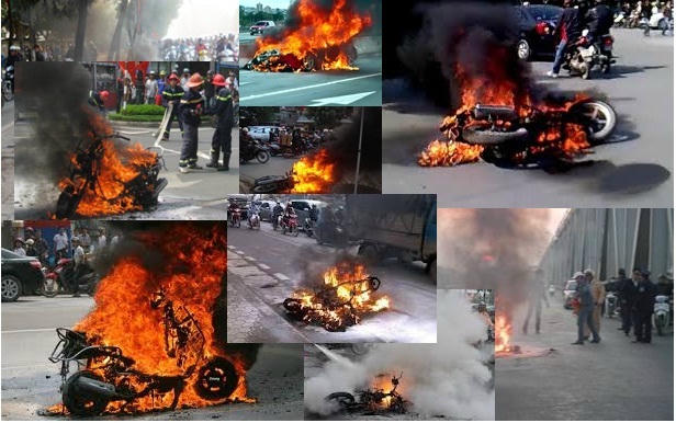Gần đây, liên tiếp xảy ra các vụ cháy xe.
