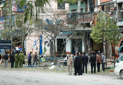 Hiện trường vụ nổ.