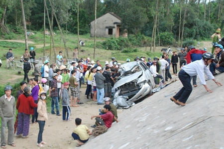 Hiện trường vụ tai nạn.