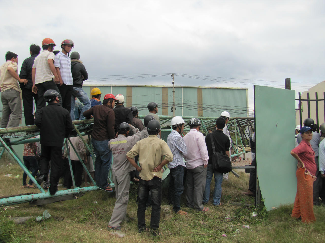 Hiện trường vụ tai nạn.