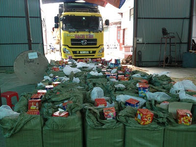 Vụ bắt giữ pháo lớn “kỷ lục” gần 3 tấn ngày 23/3/2012 tại Cửa khẩu Tân Thanh. 