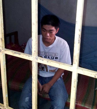 Đối tượng Hải tại cơ quan Công an