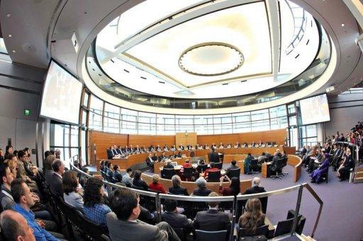 Một phiên xử tại Toà án quốc tế về Luật biển ở thành phố  Hamburg, phía Bắc nước Đức