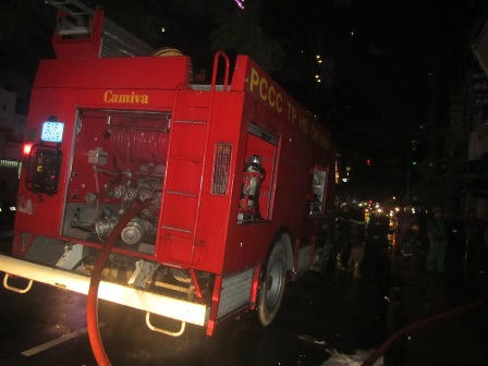 Hiện trường xảy ra hỏa hoạn