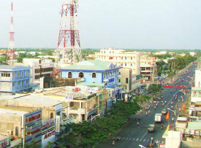 Một góc thành phố Cao Lãnh, tỉnh Đồng Tháp