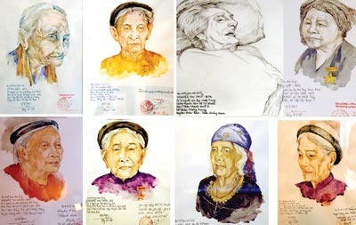 Chân dung bà mẹ Việt Nam anh hùng qua nét vẽ