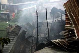 Hiện trường xảy ra hỏa hoạn