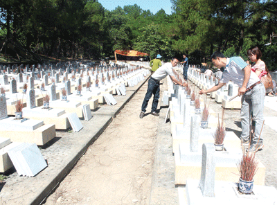 Chăm sóc mộ phần các anh hùng, liệt sĩ