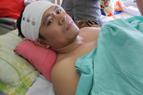 Anh Hoàng đã ổn định, sức khỏe tiến triển tốt. Ảnh: Phạm Dũng