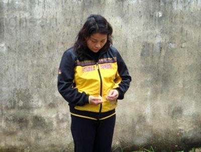 Bị can Nguyễn Thị Yến khi mới bị bắt tạm giam