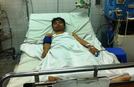 Nạn nhân đang được điều trị