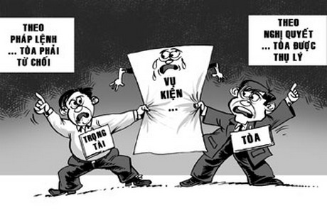 Giải quyết tranh chấp bằng con đường Trọng tài đang 