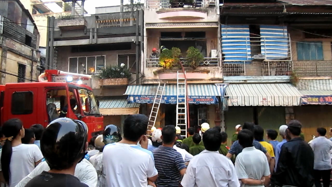 Hiện trường xảy ra hỏa hoạn