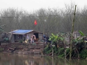 Căn nhà gia đình ông Đoàn Văn Vươn sau vụ "lùm xùm" cưỡng chế đất đai xảy ra ở Tiên Lãng năm 2012. 