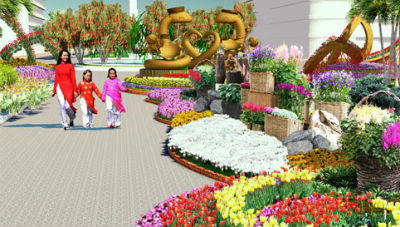 Đường hoa Nguyễn Huệ. Ảnh: MH