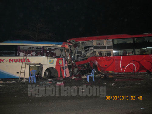 Hiện trường vụ tai nạn.