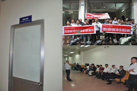 Khách hàng tụ tập phản đối chủ đầu tư