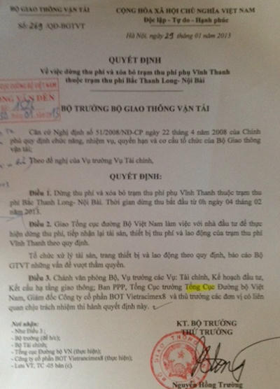 Quyết định "tiền trảm hậu tấu" của Bộ GTVT