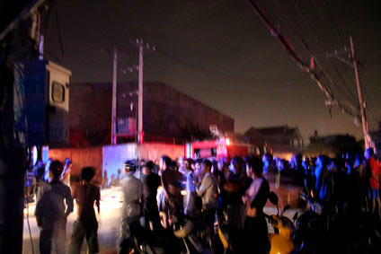 Hiện trường xảy ra hỏa hoạn