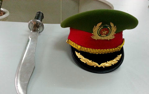 Chiếc nón kêpi cấp tướng.