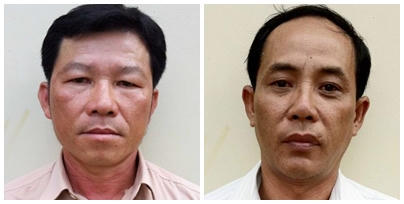 Hai bị can chuẩn bị hầu tòa